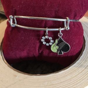 Spade, treble clef & Flower Charm Bracelet